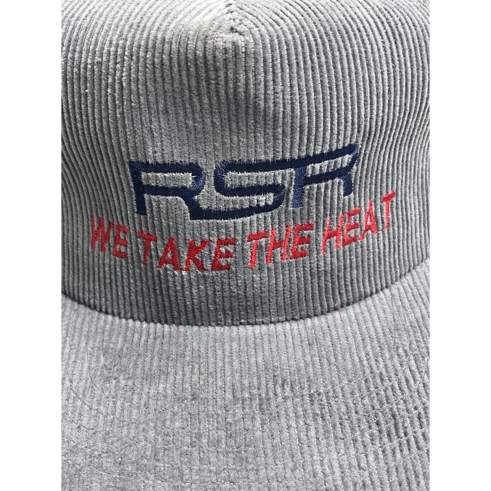 Vintage Yupoong Corduroy Hat Snapback  We Take The Heat 90s - Picture 3 of 5